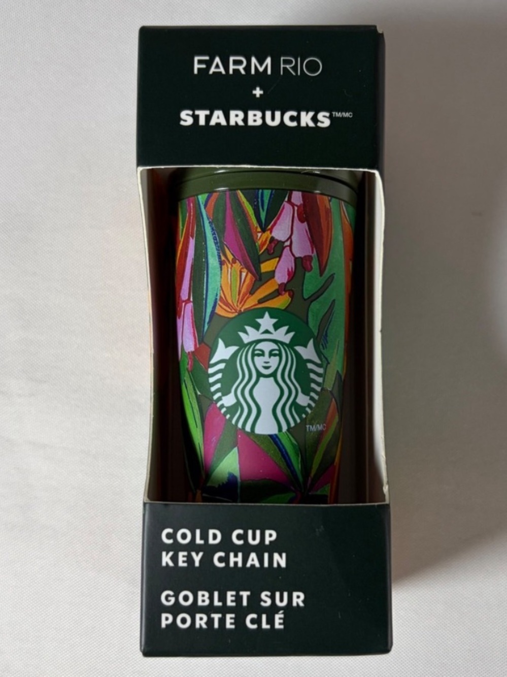 FARM Rio x Starbucks Multicolor Tropical Cold Cup Key Chain Bag Charm